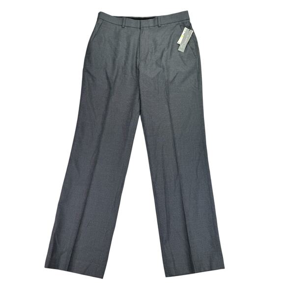 Perry Ellis Mens Classic Fit No Iron Nailhead Dress Pants Gray 30x30 - Picture 1 of 4